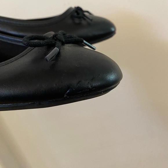 AMERICAN EAGLE WOMENS BLACK BALLET FLATS WITH BOW DETAIL SIZE 8W - Picture 3 of 5